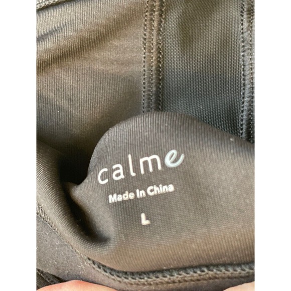 Calme Johnny Was Endurance Crossback Sport Bra Size Large Black Comfort Wireless - Picture 4 of 4